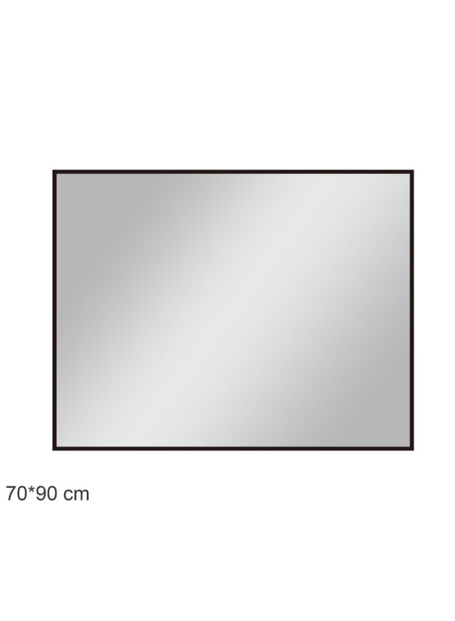 Aqua Drop Rectangular Plain Bathroom Mirror Black 70 x 90 cm DWNM7090SSF-BB - Image 1
